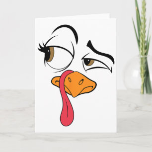Grappige Kalkoen Koele Kalkoen Thanksgiving Kostuu Kaart