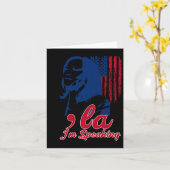 Grappige Kamala Harris Komma La Ik Spreek  Kaart (Gele Bloem)