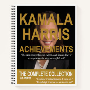 Grappige Kamala Harris politieke humor, Gag Gifts Notitieboek