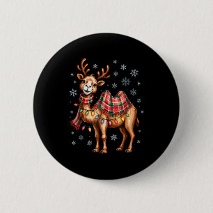 Grappige Kameel Kerst Mooie Dierenliefhebbers Vaka Ronde Button 5,7 Cm