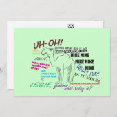 grappige kamelendag verjaardag kaart (Voorkant / Achterkant)