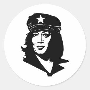 Grappige kameraad Kamala Harris Communistische Com Ronde Sticker