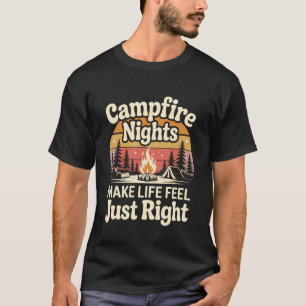 Grappige kampeerhumor Camping Kampvuur voor mannen T-shirt