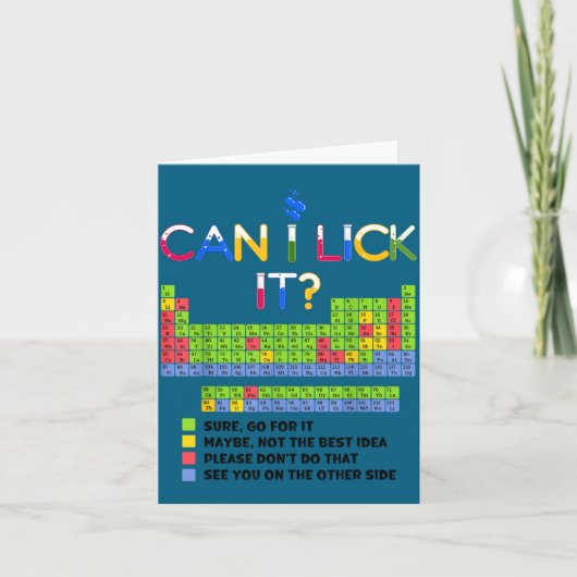 Grappige Kan Het Likken Periodiek Systeem Kaart (Voorkant)