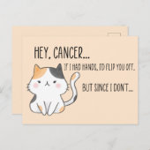Grappige kankerpatiënt, kattenliefhebber  briefkaart (Voorkant / Achterkant)