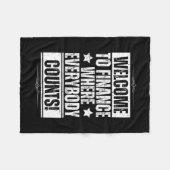 Grappige Kantoor Finance Sticker 1 Fleece Deken (Voorkant (Horizontaal))