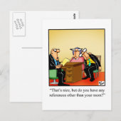 Grappige kantoorhumor ansichtkaart briefkaart (Voorkant / Achterkant)
