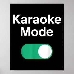 Grappige Karaoke Kunst Voor Mannen Vrouwen Muziek Poster