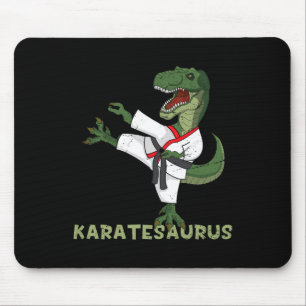 Grappige Karate Dinosaur Karatesaurus T-rex Grafis Muismat