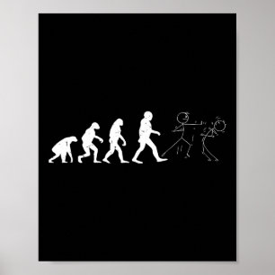 Grappige Karate Evolutie Karate Stick Figuur Poster