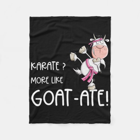 Grappige Karate Geit I Karate Pun Martial Arts Fleece Deken (Voorkant)
