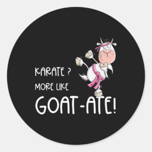 Grappige Karate Geit I Karate Pun Martial Arts Ronde Sticker