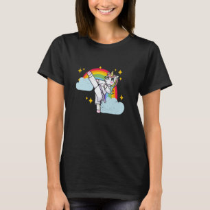 Grappige Karate Martial Arts Regenboog Eenhoorn Ta T-shirt