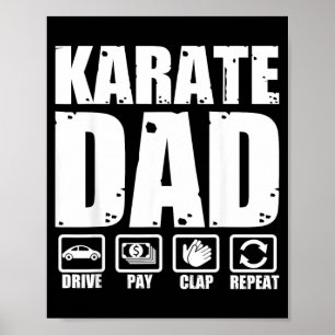 Grappige Karate Papa Martial Arts Vader Humor Vade Poster