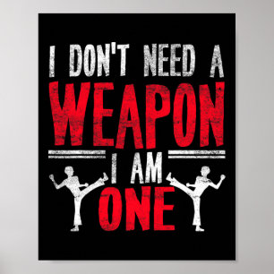 Grappige Karate Taekwondo Grap Martial Arts Humor Poster