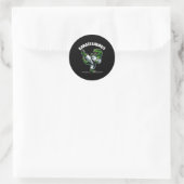 Grappige Karatesaurus Dinosaur T Rex In Karate Gi  Ronde Sticker (Tas)