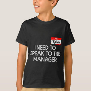 Grappige Karen Halloween-kostuum spreek tot de man T-shirt