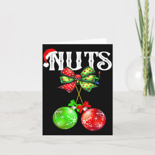Grappige kastanjes bijpassende gezins Kerstmis Kaart