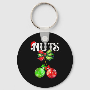 Grappige kastanjes bijpassende gezins Kerstmis Sleutelhanger