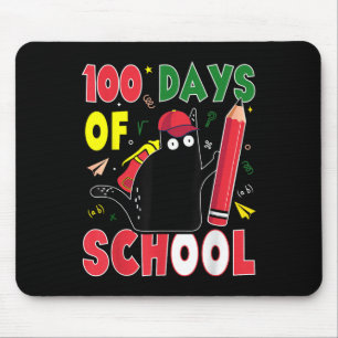 Grappige kat 100 dagen van school kitten potlood 1 muismat