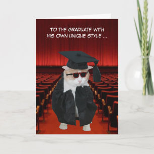  grappige kat Afstuderen Kaart