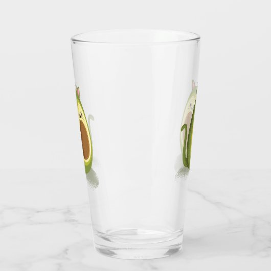 Grappige Kat Avocado Lieve Tiener Grafisch Trend C Glas (Links)