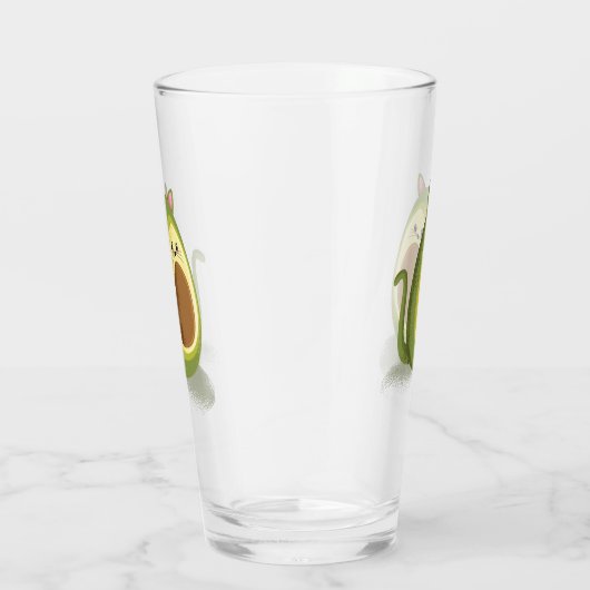 Grappige Kat Avocado Lieve Tiener Grafisch Trend C Glas (Rechts)