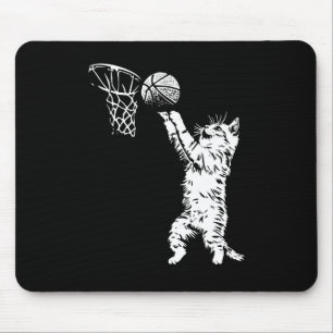 Grappige kat basketbal muismat
