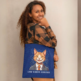 Grappige kat cadeaus voor Law Student Advocaat Han Draagtas