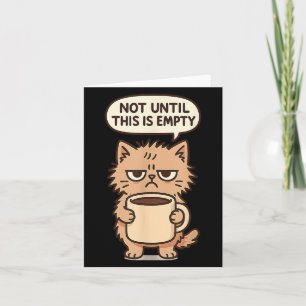 Grappige Kat Chagrijnig Koffie Liefhebber Niet Och Kaart