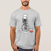 Grappige kat chef koken t-shirt (Voorkant)
