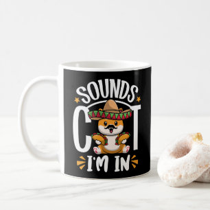 Grappige kat Cinco de Mayo Gift Sombrero Tacos Lov Koffiemok