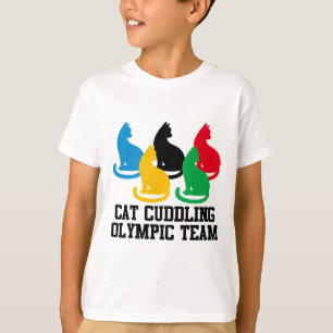 Grappige kat citaat kat knuffelen Olympische team  T-shirt