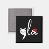 Grappige kat Comma La Kamala Harris Kerstman H Magneet (Voorkant / Achterkant)