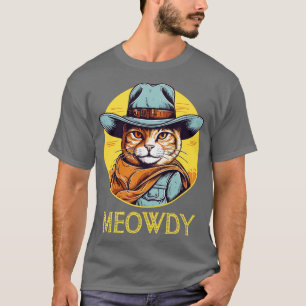 Grappige Kat Cowboy Cowgirl Meow Howdy Meowdy 17 T-shirt