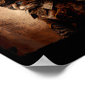 Grappige Kat Cowboy Steampunk Poster (Hoek)