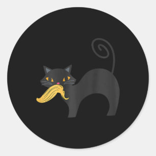 Grappige kat dames voor Kamala Harris Anti Trump F Ronde Sticker