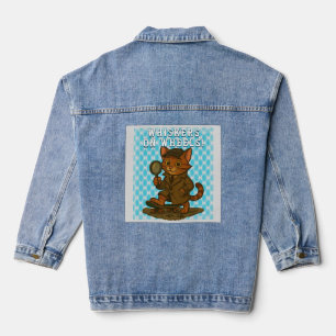 grappige kat denim jacket