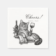 Grappige kat die een wijnglas houdt proost op een