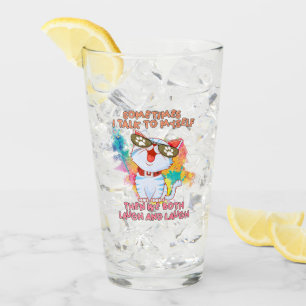 Grappige kat die tegen zichzelf praat - Schattigee Glas