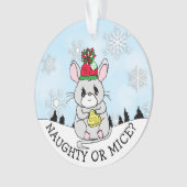 Grappige kat en muis kerst ornament (voorkant)