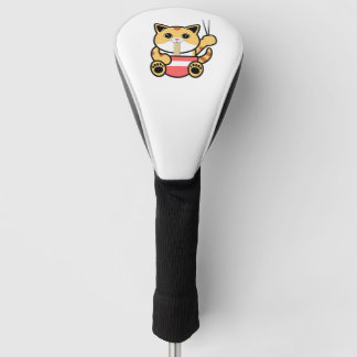 Grappige kat eten ramen golfheadcover