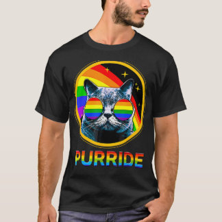 Grappige Kat Gay Pride Lgbt Regenboog T-shirt