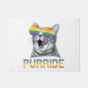 Grappige Kat Gay Pride Regenboog Zonnebril LGBTQ Deurmat