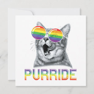 Grappige Kat Gay Pride Regenboog Zonnebril LGBTQ Kaart