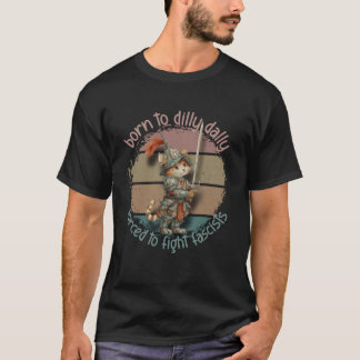 Grappige kat geboren om te treuzelen gedwongen om t-shirt