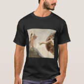 Grappige kat God Schepping van Adam Meme Jezus T-shirt (Voorkant)
