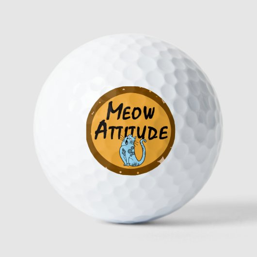 grappige kat golfballen (Voorkant)