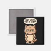 Grappige kat Grumpy koffie liefhebber niet ochtend Magneet (Voorkant / Achterkant)
