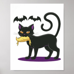 Grappige kat Halloween Stemmen Verkiezing 2024 USA Poster